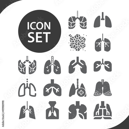 Simple set of pulmonary vein related filled icons.
