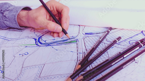 Urban project design and sketch work.