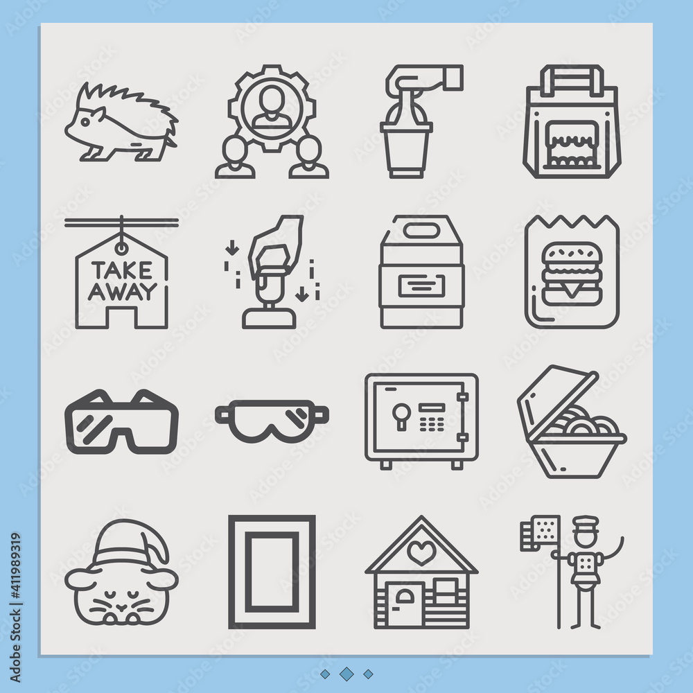 Simple set of refuge related lineal icons. Simple set of refuge related lineal icons.