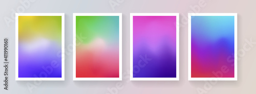 Set of soft color background vector design. Abstract colorful gradient backdrops collection. Modern template for Brochure, Banner, Placard, Cover.