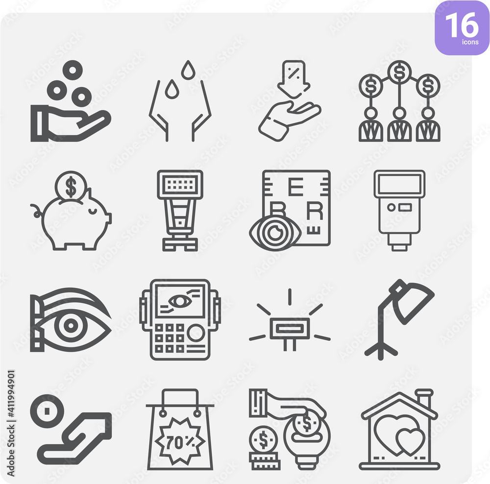 Simple set of reduction related lineal icons. Simple set of reduction related lineal icons.