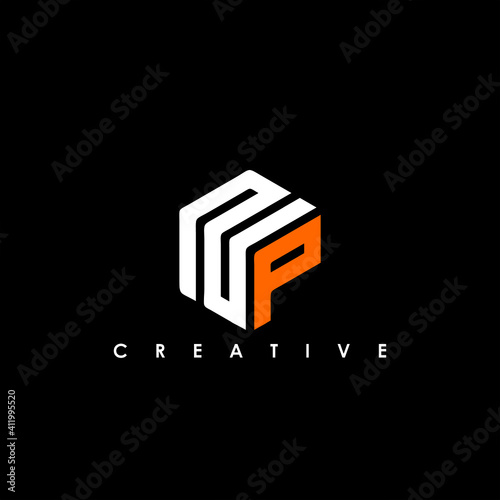 NP Letter Initial Logo Design Template Vector Illustration