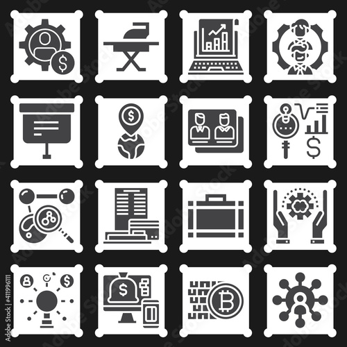 16 pack of treasurer  filled web icons set