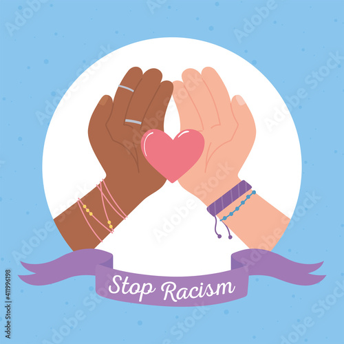 black lives, diverse skin color hands in community unit love