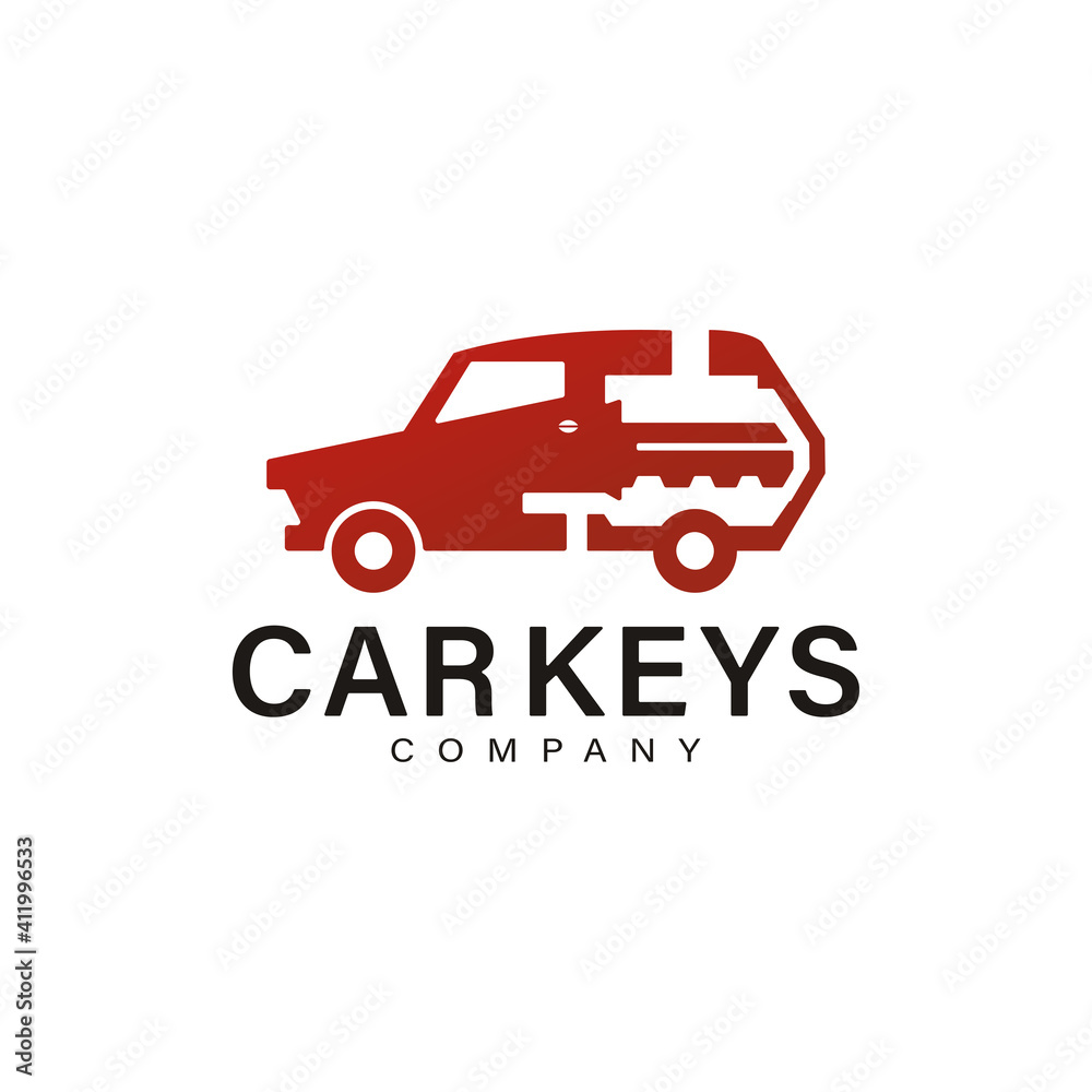 Car keys icon services logo design