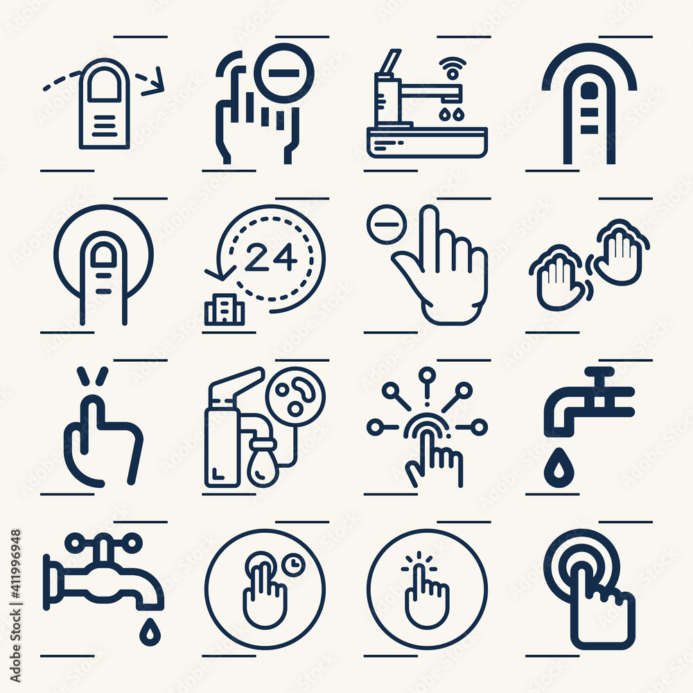 Simple set of lobby related lineal icons. Simple set of lobby related lineal icons.