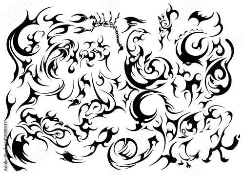 animals ethnic celtic shape form abstract puzzle