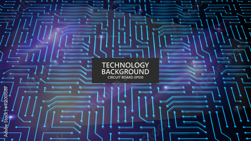 Circuit board background. High tech technology futuristic illustration. Vector modern wallpaper