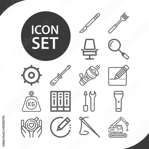 Simple set of anthropology related lineal icons.