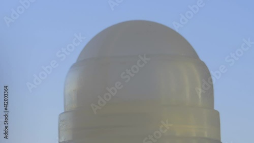close-up ball deodorant isolated rotates on a light background