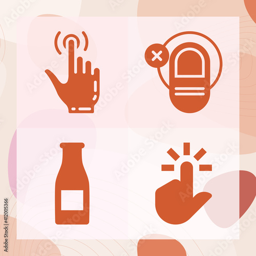 Simple set of alcohol related filled icons