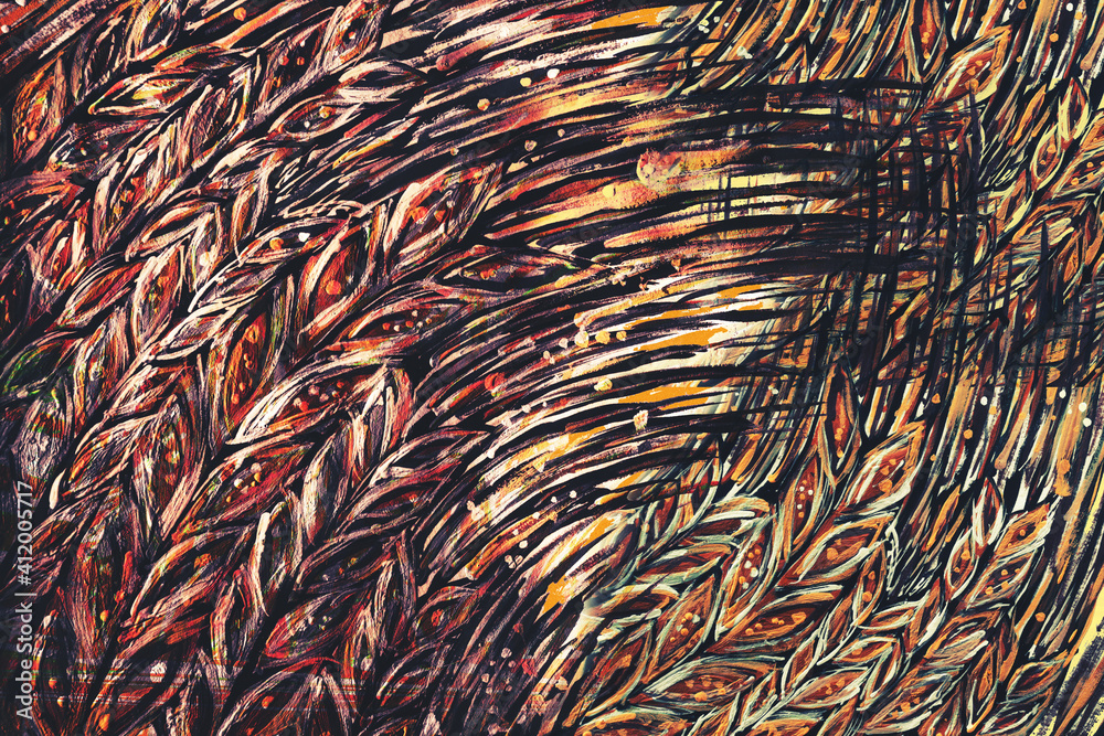 art drawing ears of grain with ripe wheat art drawing ears of grain with ripe wheat