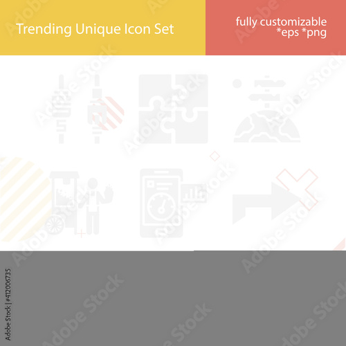 Simple set of clue related filled icons.