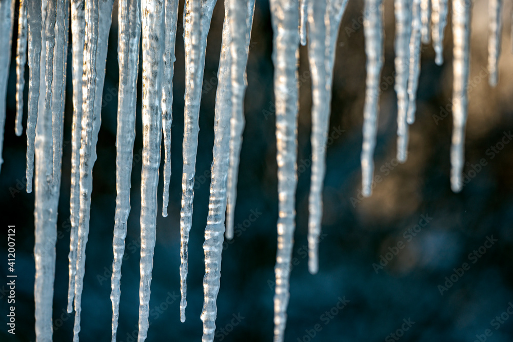 icicles from a roof, nacka, sweden icicles from a roof, nacka, sweden