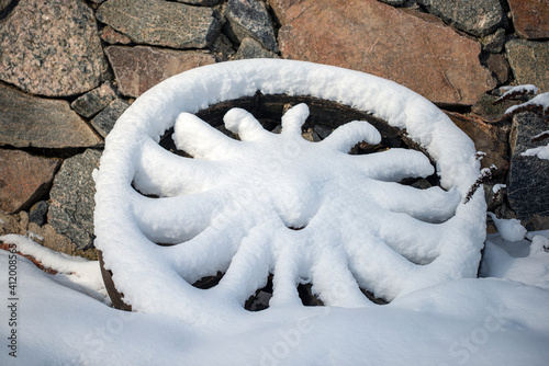 Photography snow on the wheel, nacka,sverige,sweden, stockholm