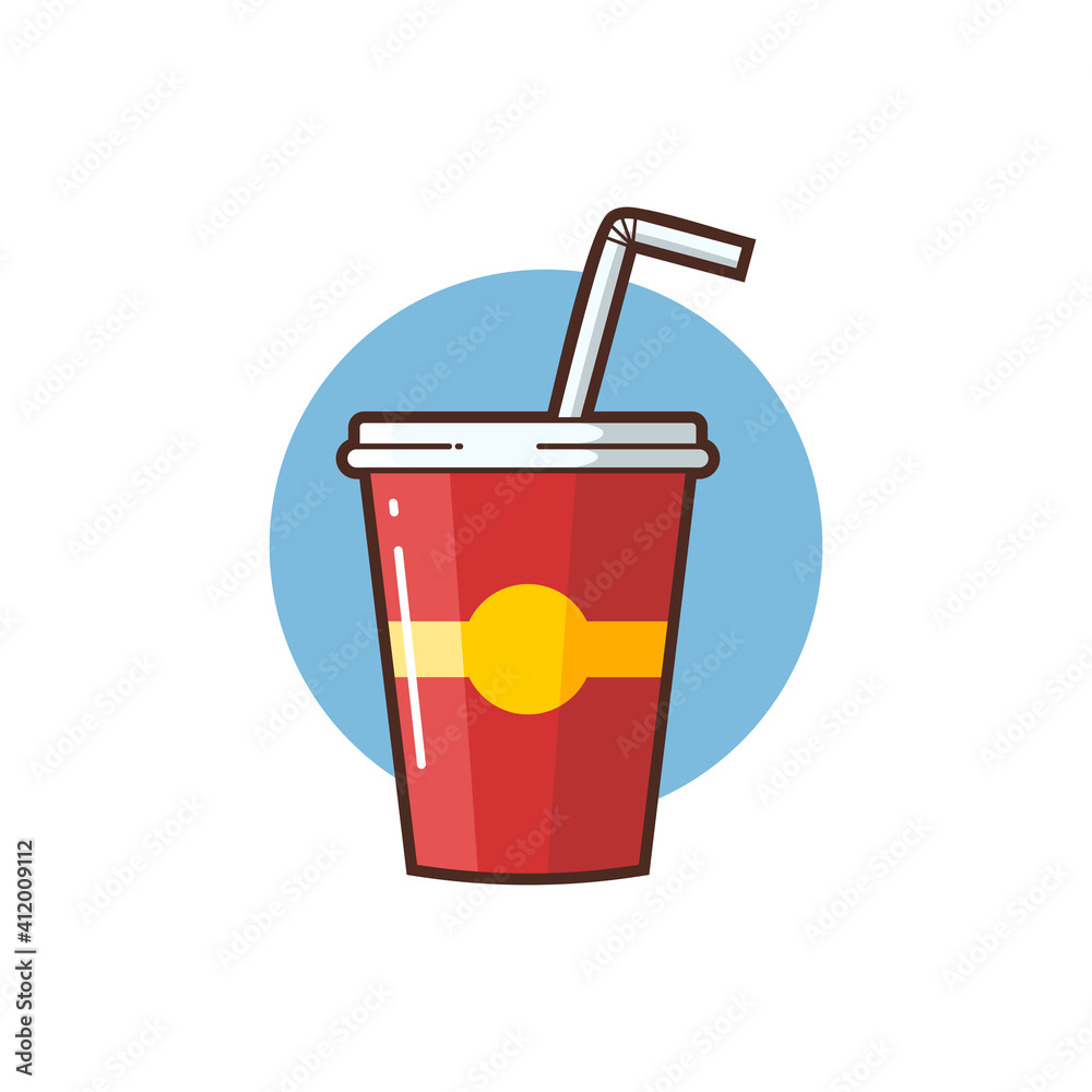 Soft Drink Vector Cartoon Isolated - Foods and Drinks Illustration Cartoon Style. Soft Drink Vector Cartoon Isolated - Foods and Drinks Illustration Cartoon Style.