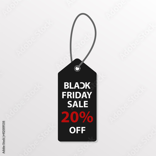 Illustration of Label Tag, Black Friday Big Sale for Web Design Elements Vector Design.