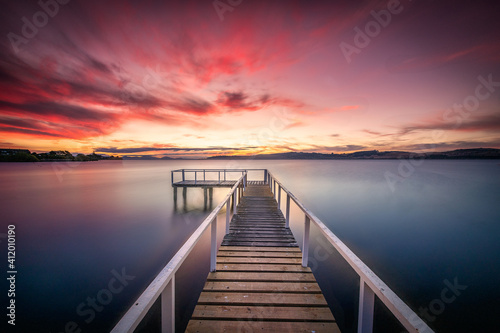 Taupo Sunset - New Zealand  © michael