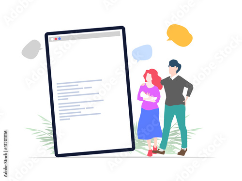 Illustration vector of pregnant women.