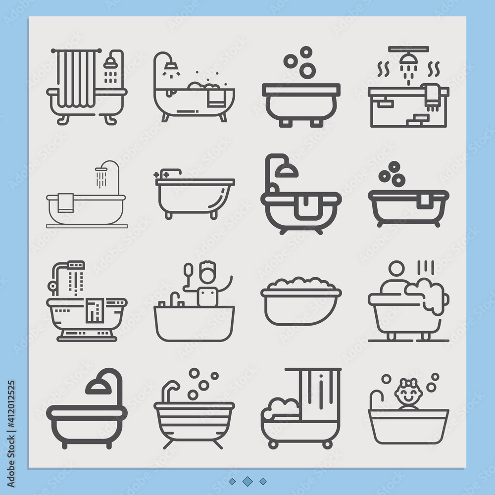 Obraz premium Simple set of salts related lineal icons.