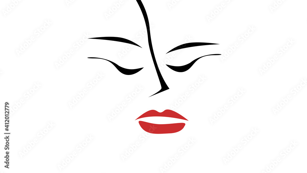 Fototapeta premium person with lips