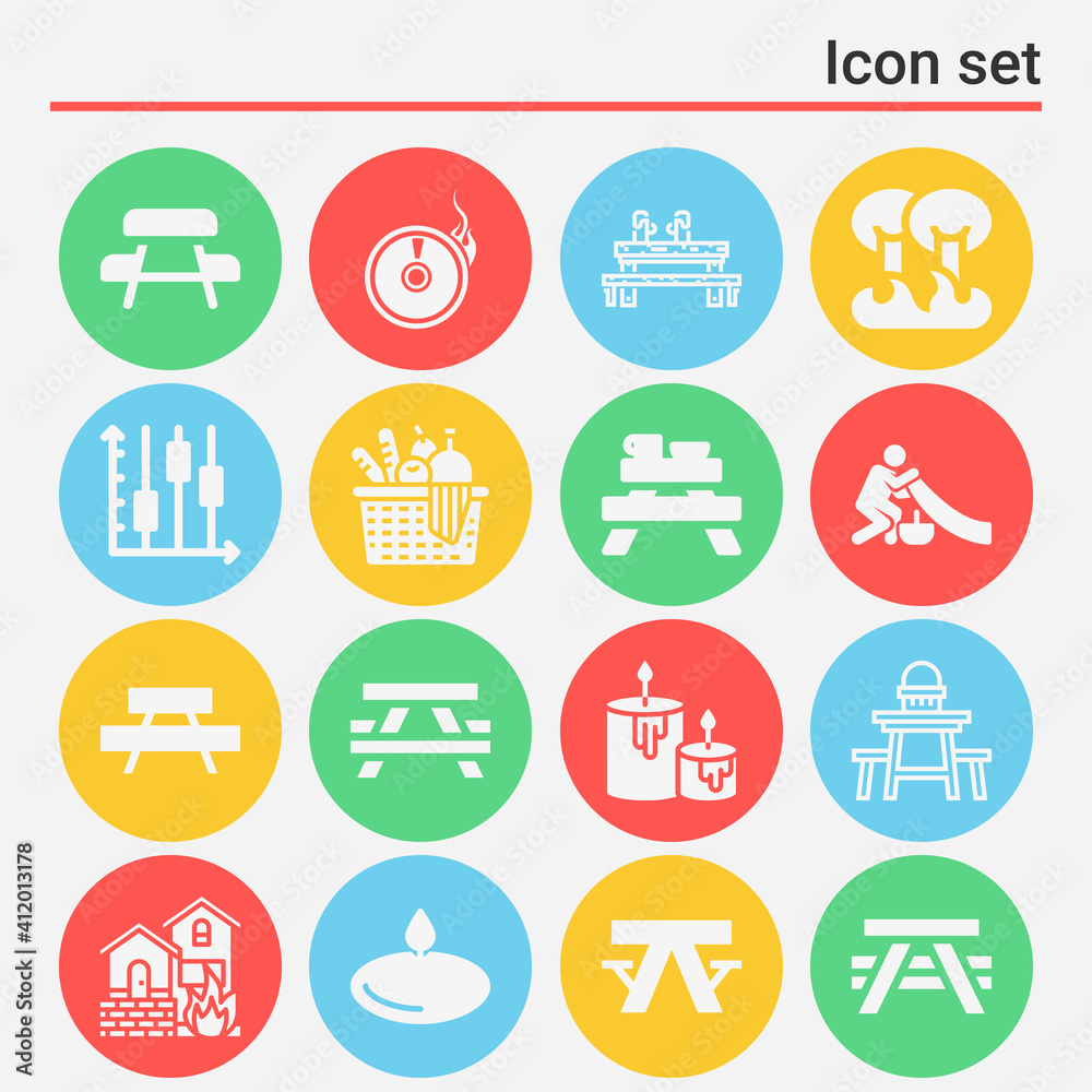 16 pack of lighted filled web icons set 16 pack of lighted filled web icons set