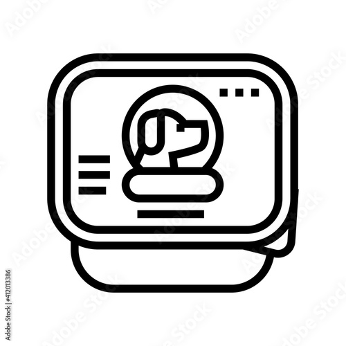 preserves food dog line icon vector. preserves food dog sign. isolated contour symbol black illustration © vectorwin
