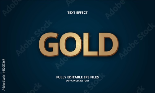 gold style editable text effect 