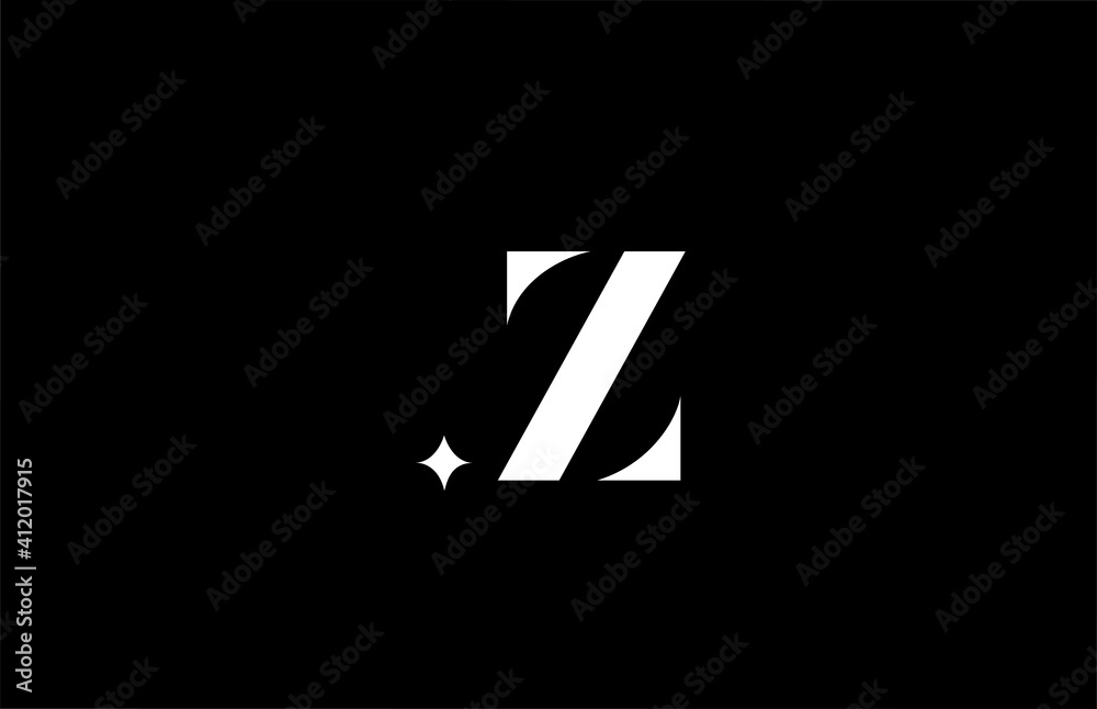 Z alphabet letter logo for business and company. Creative lettering in black and white. Corporate identity branding design icon Z alphabet letter logo for business and company. Creative lettering in black and white. Corporate identity branding design icon