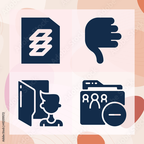 Simple set of add related filled icons
