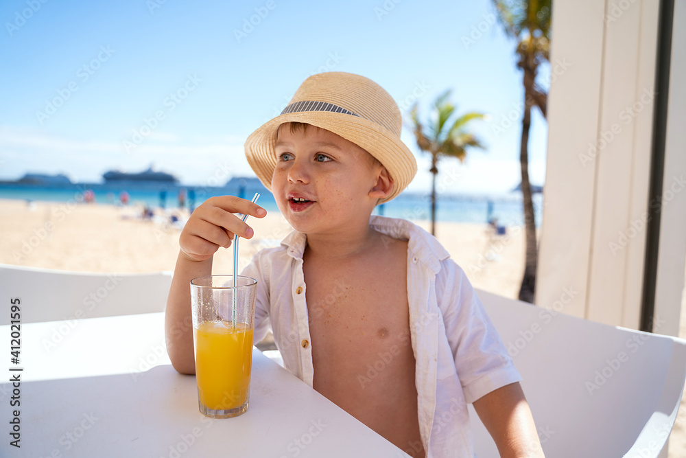 Summer Holidays. Little happy Boy having fun at the beach. Travel and Vacation concept. Summer Holidays. Little happy Boy having fun at the beach. Travel and Vacation concept.