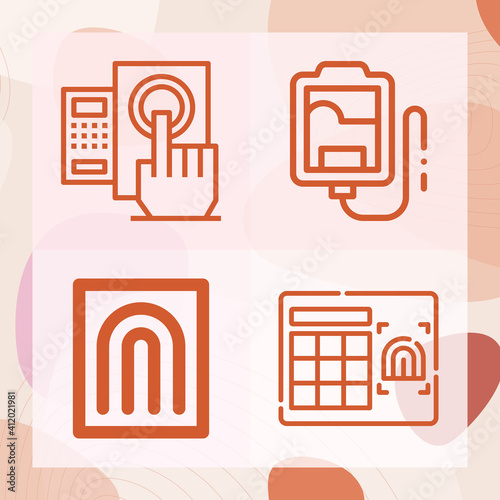 Simple set of homicide related lineal icons