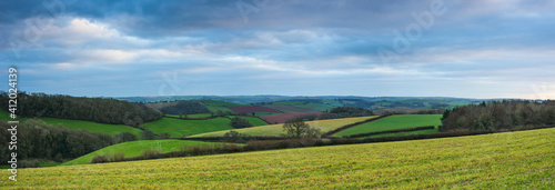 Fields of Berry Pomeroy Village in Devon in England in Europe © Maciej Olszewski
