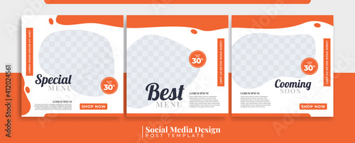 Modern Sale Feed Social Media Post Template for Business Advertising