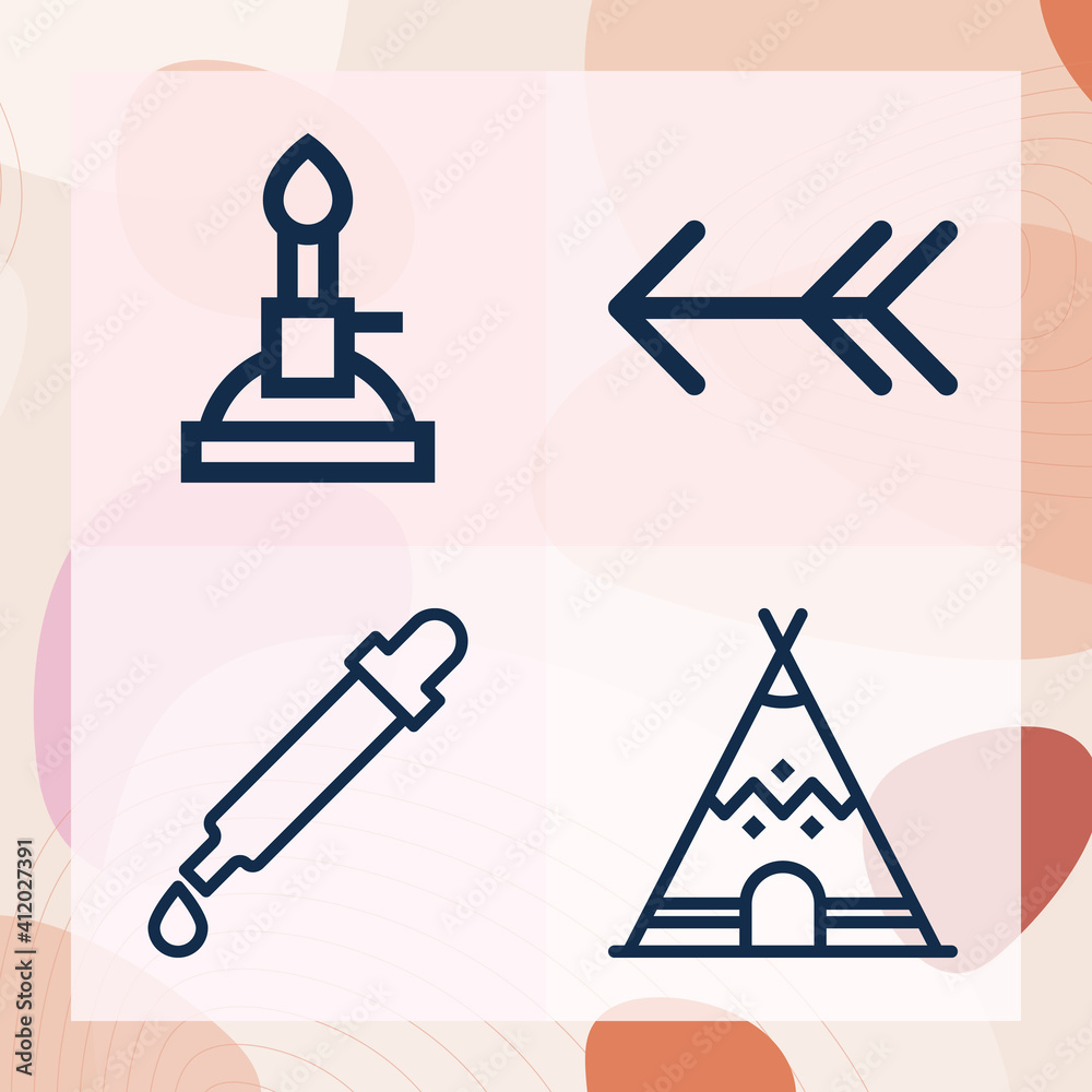 Simple set of india related lineal icons Simple set of india related lineal icons