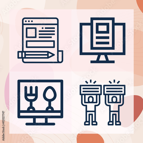 Simple set of masses related lineal icons