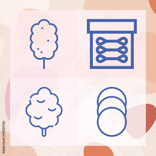 Simple set of spinning related lineal icons