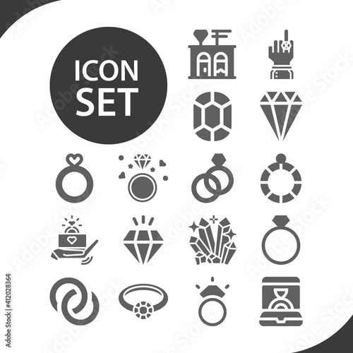 Simple set of offering related filled icons.