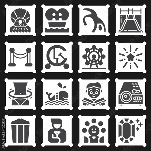 16 pack of distraction  filled web icons set