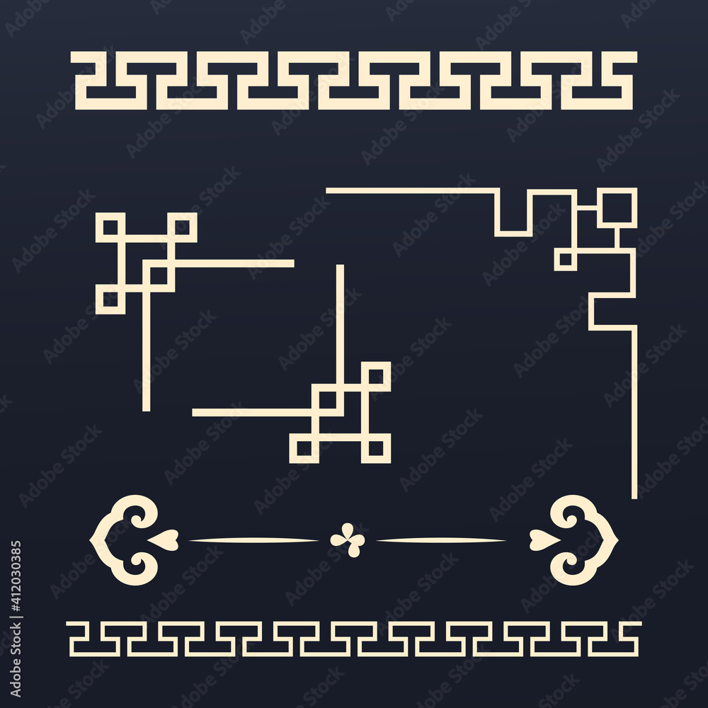Traditional korean symbols.