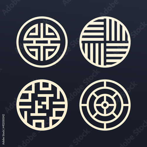 Traditional korean symbols. photo