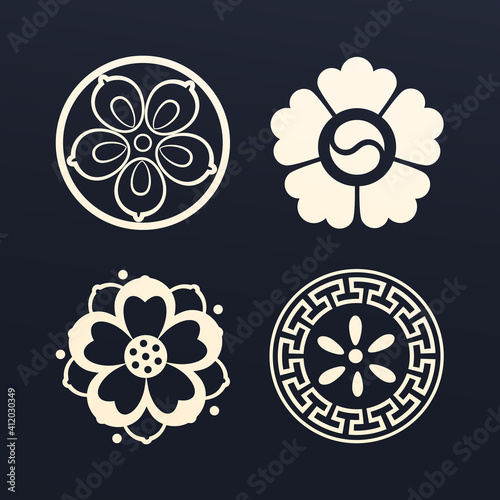 Traditional korean symbols.