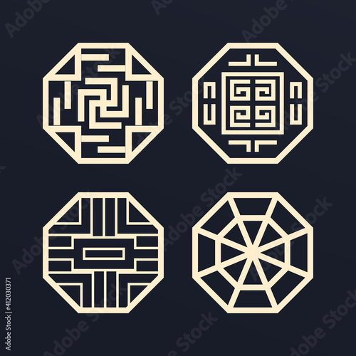 Traditional korean symbols.