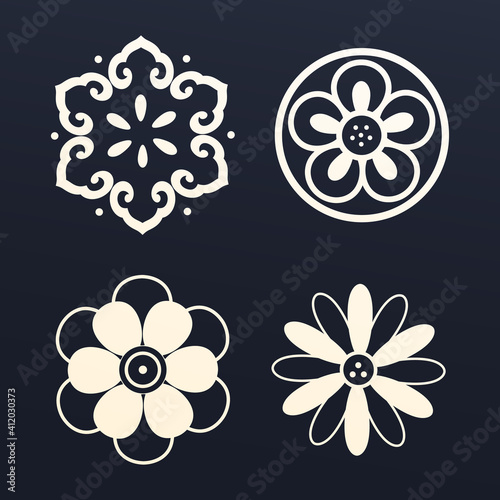 Traditional korean symbols.