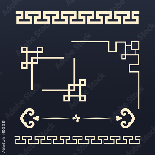 Traditional korean symbols.