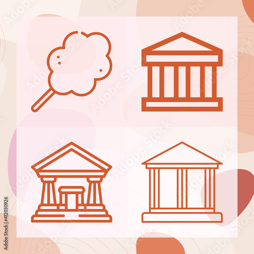 Simple set of exposition related lineal icons