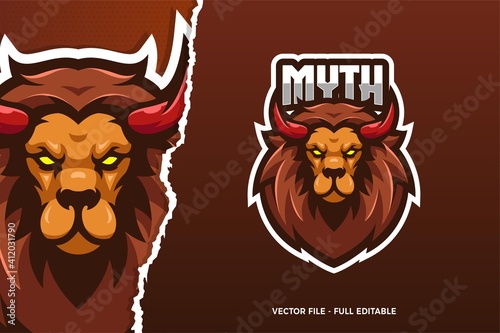 Monster Animal E-sport Game Logo Template