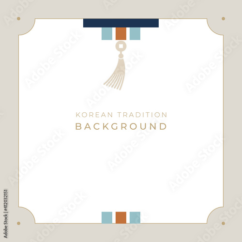 Korean new year background with traditional pattern.