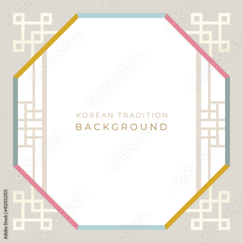Korean new year background with traditional pattern.