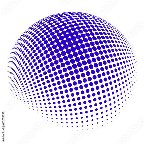 фотографія Ball of dots in 3d style